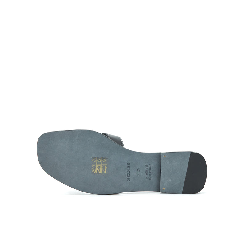 Hermes Size 36.5 Oran Sandal Box Black