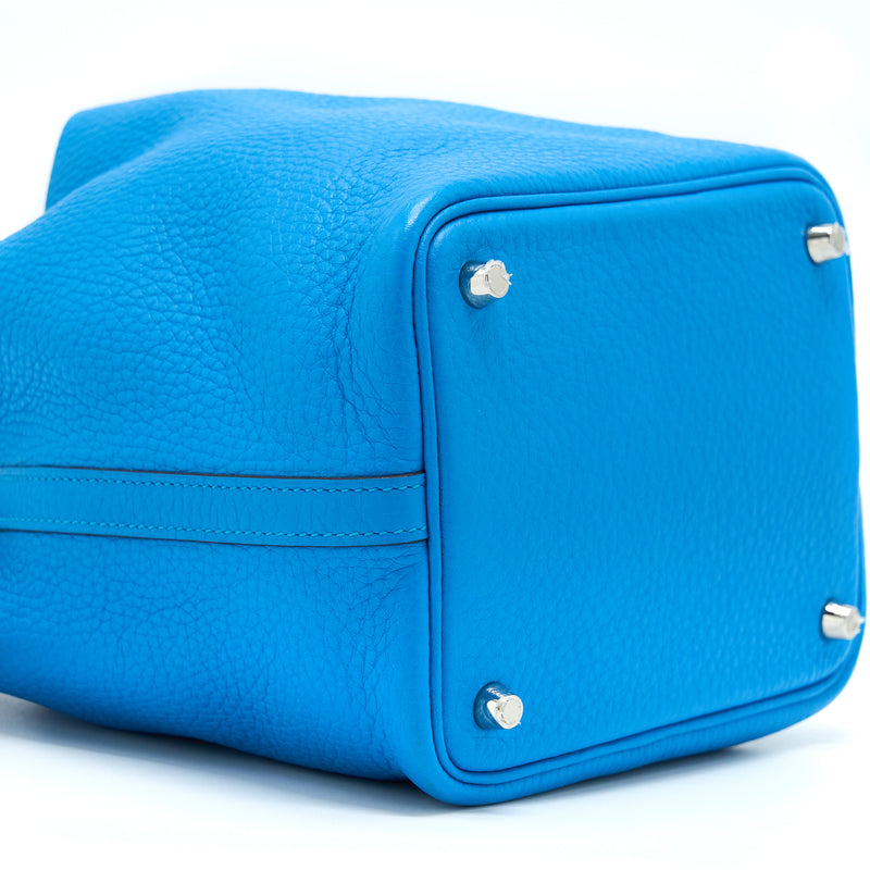 Hermes Picotin 18 Clemence Blue SHW Stamp A