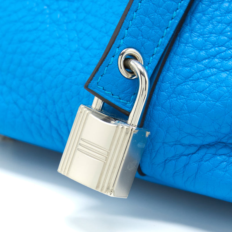 Hermes Picotin 18 Clemence Blue SHW Stamp A