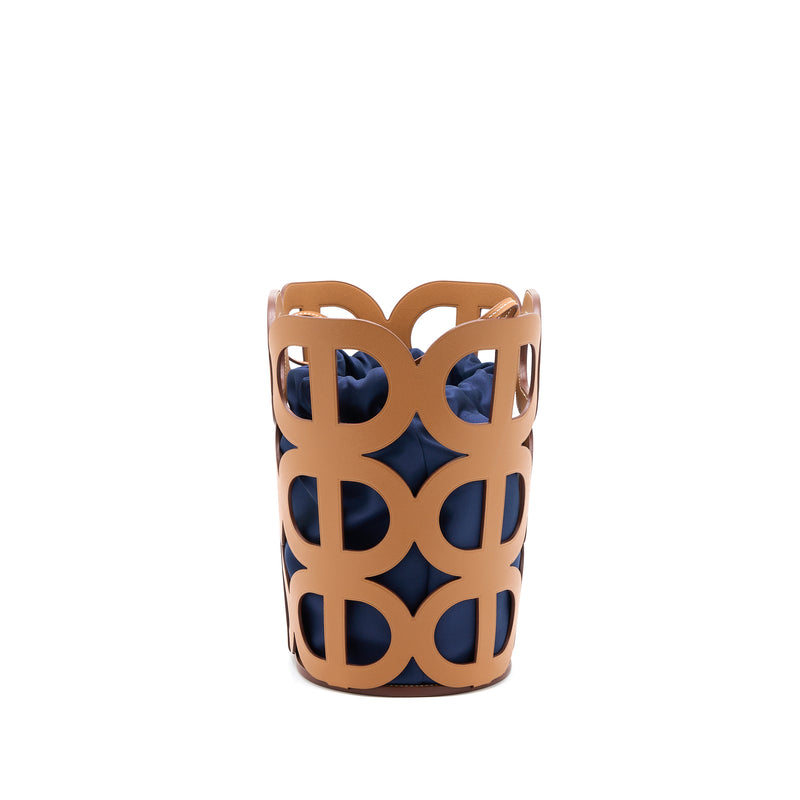Hermes Chaine D’ancre Cabas Madame Leather Gold / Blue Marine Stamp Y