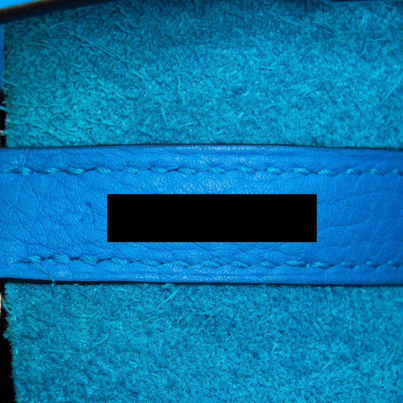 Hermes Picotin 18 Clemence Blue SHW Stamp A