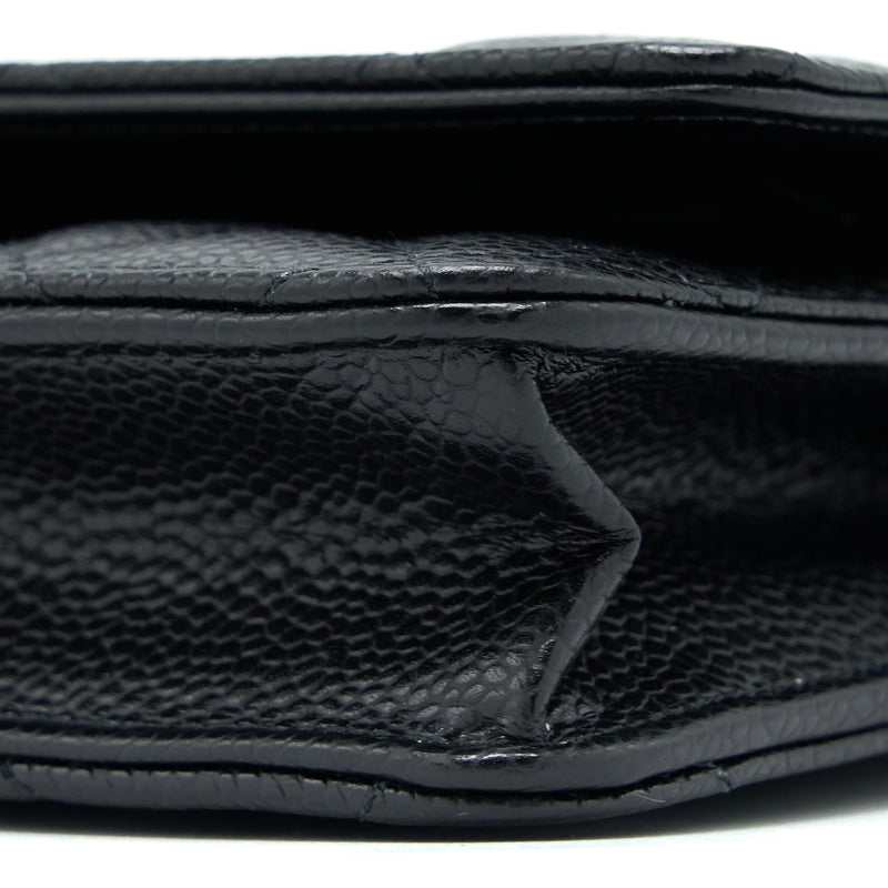 Chanel Classic Wallet On Chain Caviar Black GHW (Microchip)