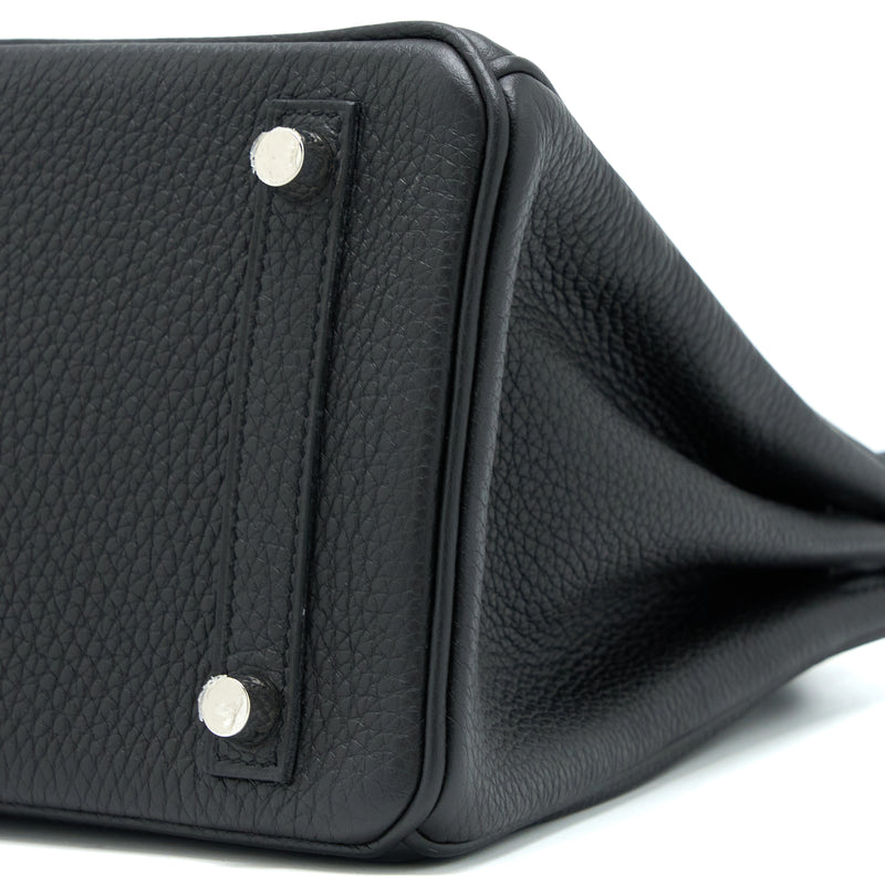 Hermes Birkin 25 Togo Black SHW Stamp X