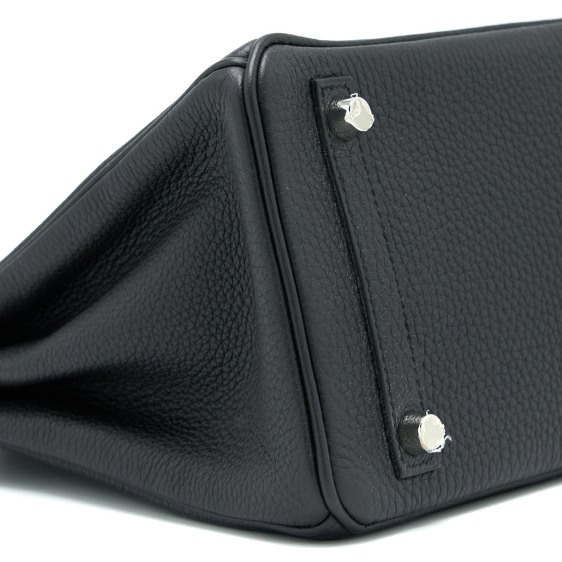 Hermes Birkin 25 Togo Black SHW Stamp X