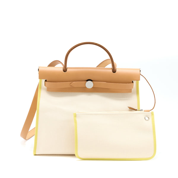 Hermes Herbag 31 Canvas Multicolour SHW Stamp Square Q