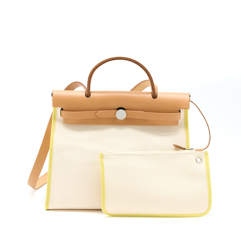 Hermes Herbag 31 Canvas Multicolour SHW Stamp Square Q