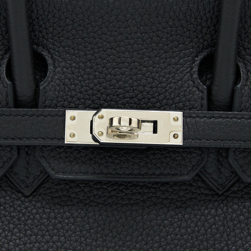 Hermes Birkin 25 Togo Black SHW Stamp X
