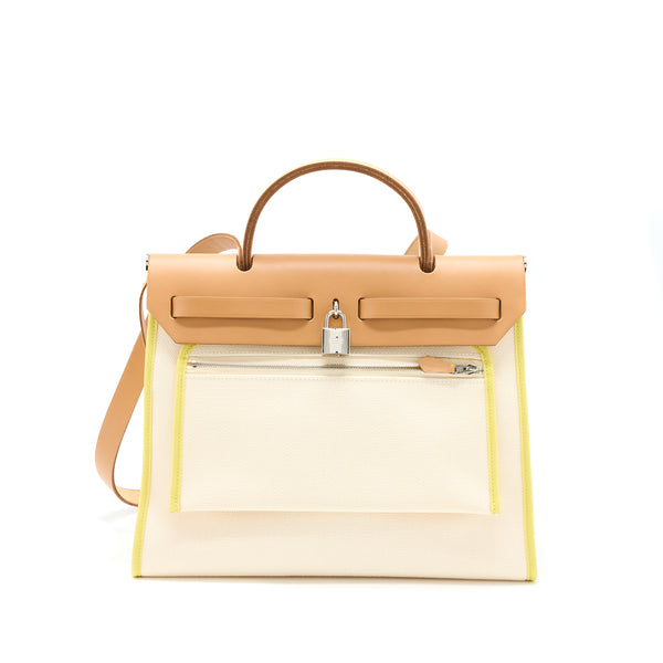 Hermes Herbag 31 Canvas Multicolour SHW Stamp Square Q