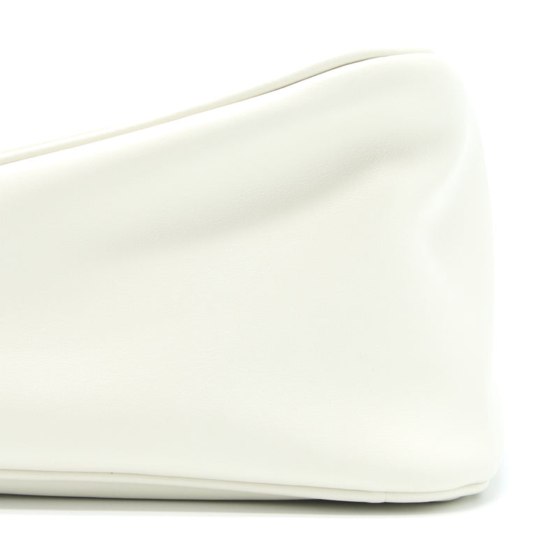 Prada Triangle Leather Shoulder Bag White SHW