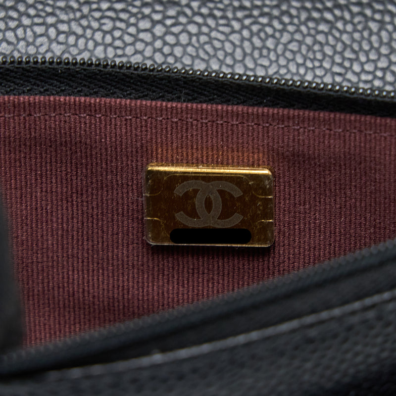 Chanel Classic Wallet On Chain Caviar Black GHW (Microchip)