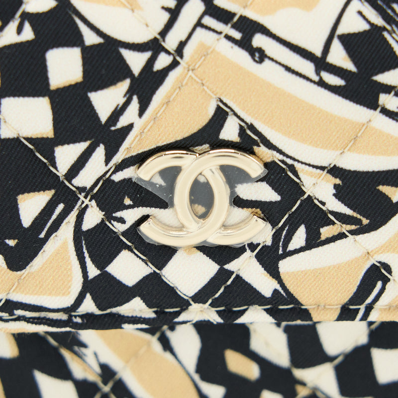 Chanel Mini Clutch with Chain Fabric Multicoloured LGHW (Microchip)