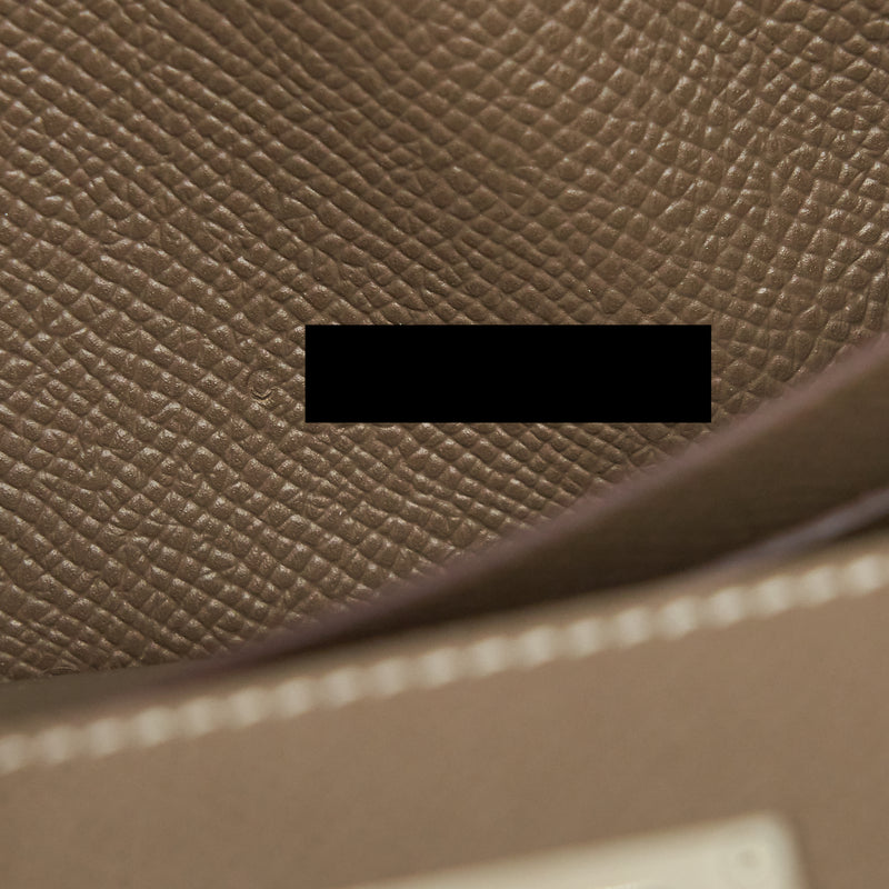 Hermes Classic Kelly Long Wallet Epsom Etoupe SHW Stamp C