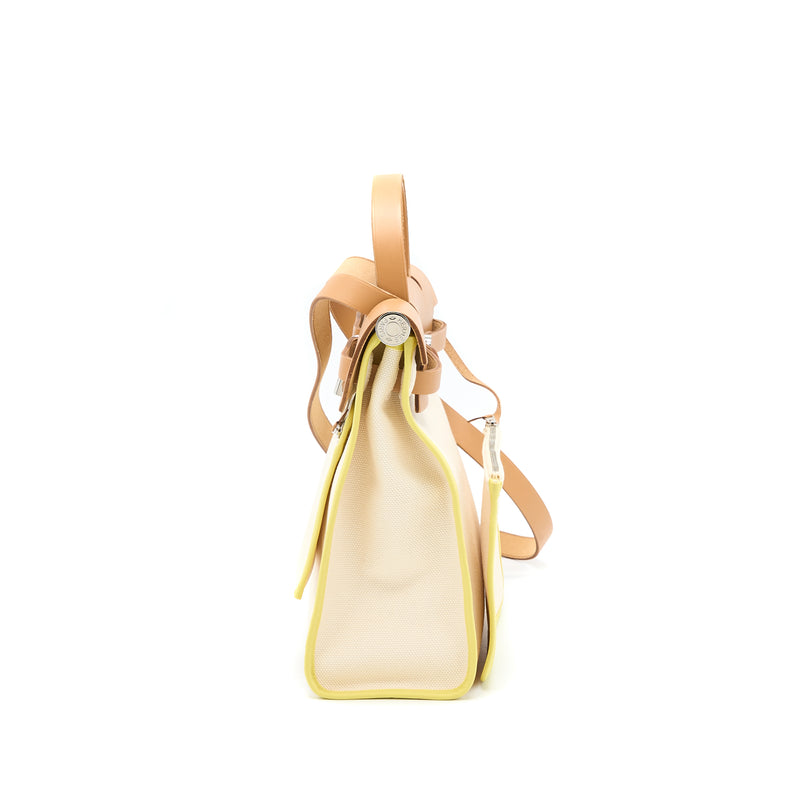 Hermes Herbag 31 Canvas Multicolour SHW Stamp Square Q