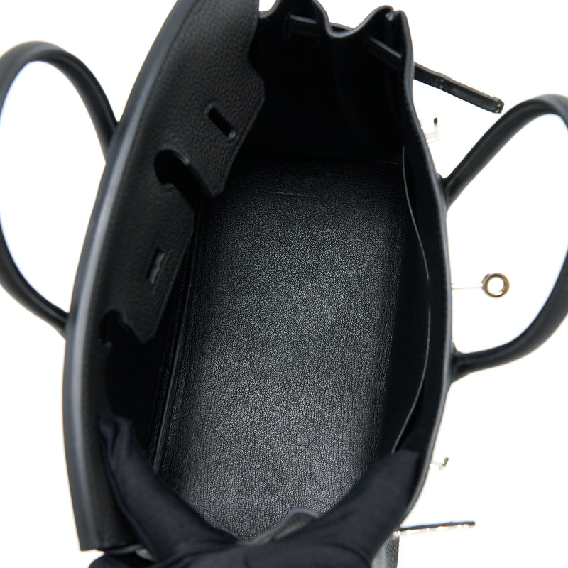 Hermes Birkin 25 Togo Black SHW Stamp X