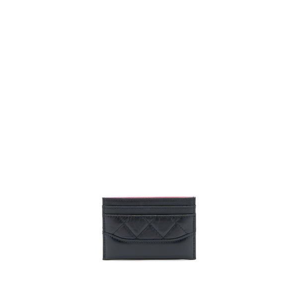 Chanel Gabrielle Card Holder Aged Calfskin Black GHW