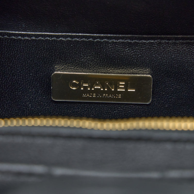 Chanel 22B Small Vanity Case Calfskin Black GHW (Microchip)