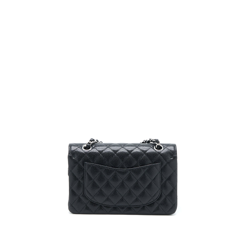 Chanel Small Classic Double Flap Bag Caviar Black SHW (Microchip)