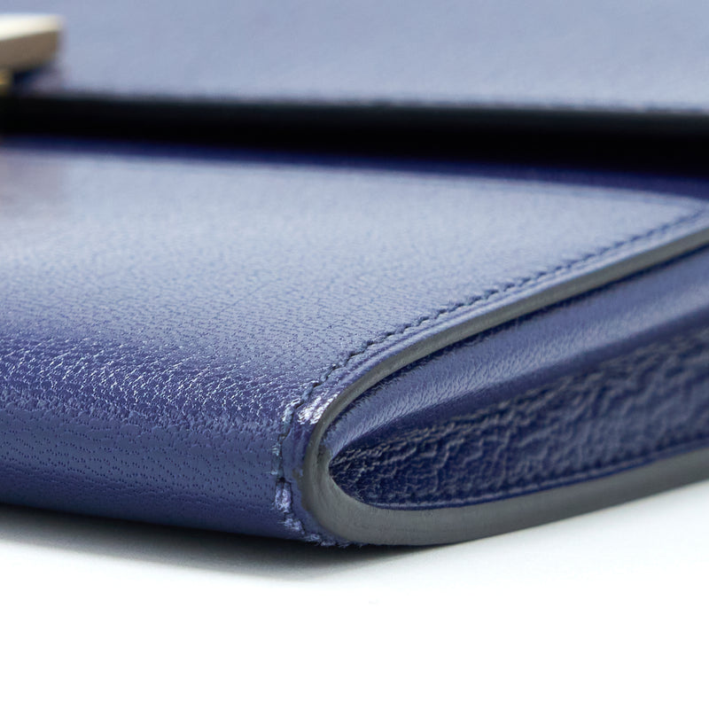 Hermes Cinhetic To Go Chevre Chamkila Blue Sapphire GHW Stamp D