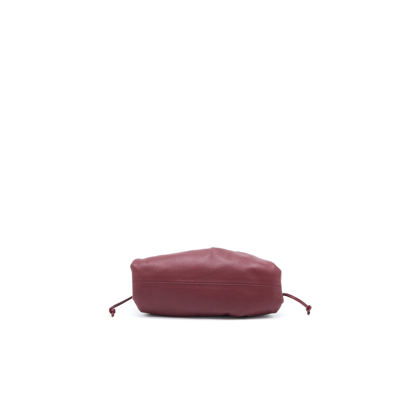 Bottega Veneta Mini Pouch Calfskin Dark Red