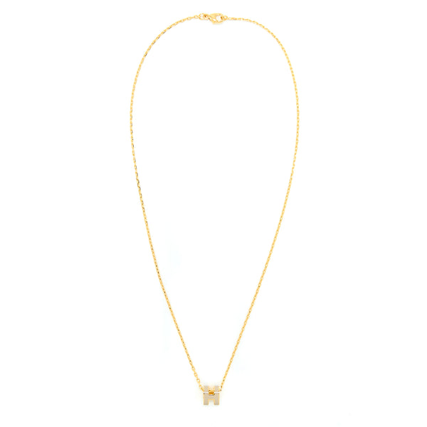 Hermes Mini Pop H Pendant Marron Glace GHW