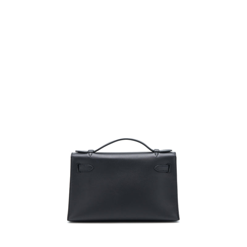 Hermes Kelly Pochette Swift Black GHW Stamp Y