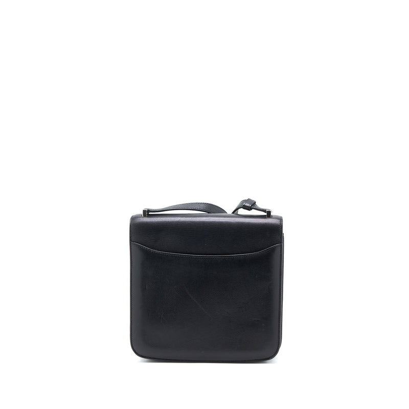 Hermes 2002 20 Bag Evergrain Black SHW Stamp D