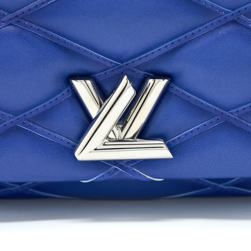 Louis Vuitton Blue/White Quilted Lambskin Leather GO-14 Malletage PM Bag  Louis Vuitton