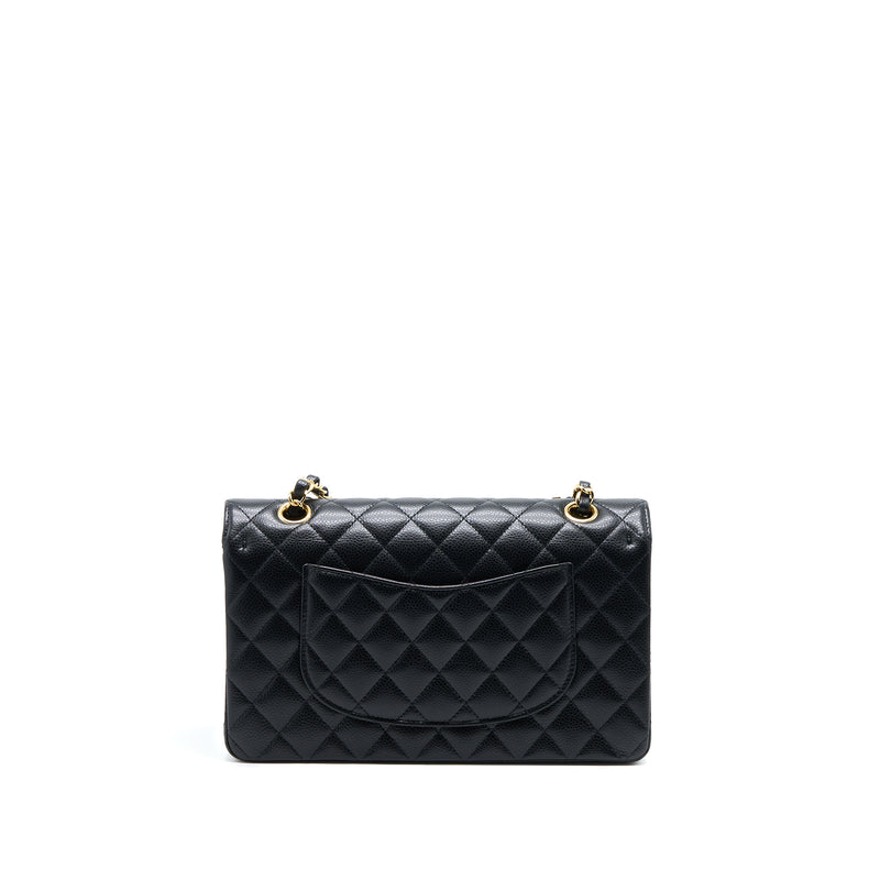 Chanel Medium Classic Double Flap Bag Caviar Black GHW (Microchip)