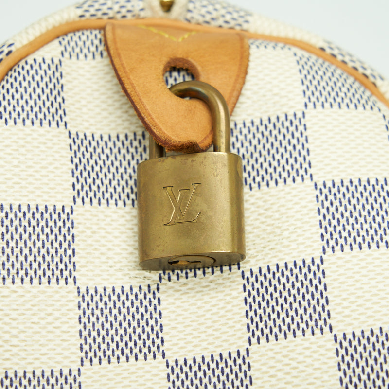 Louis Vuitton Speedy 30 Damier Azur Canvas GHW