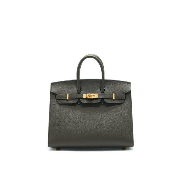 Hermes Birkin 25 C6 Vert De Gris Epsom Leather GHW stamp Z