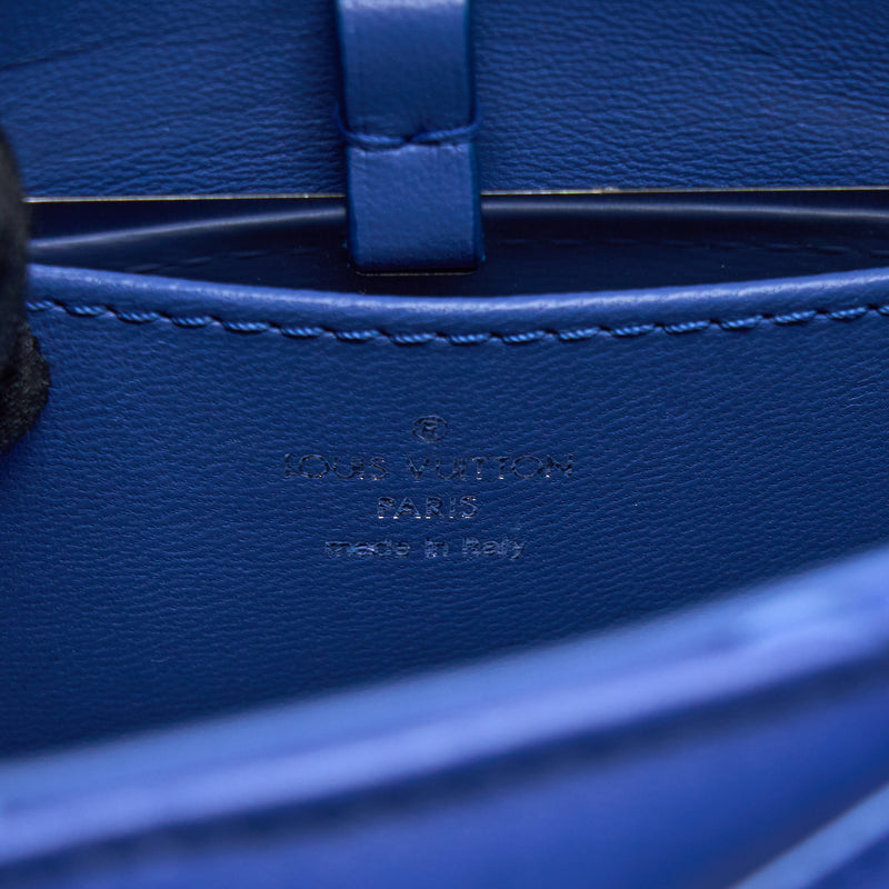 Louis Vuitton Go-14 Malletage PM Lambskin Blue SHW