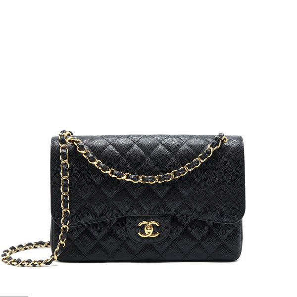 Chanel Classic Jumbo Double Flap Bag Black Caviar GHW