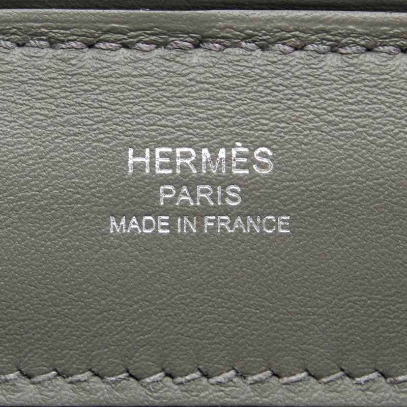 Hermes Mini 24/24 2424-21 Evercolor Gris Meyer SHW Stamp U