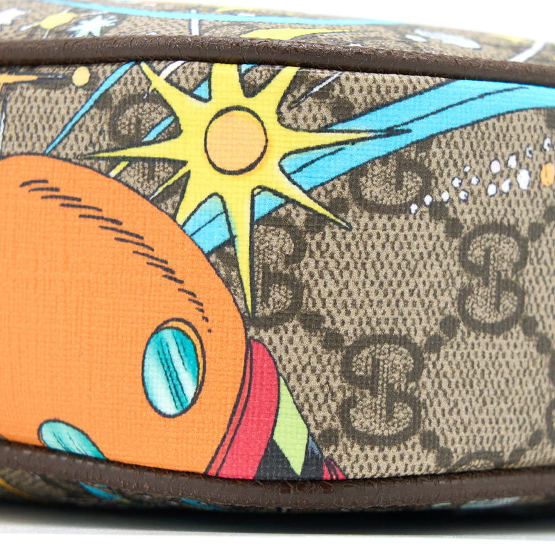 Gucci GG Disney X Donald Duck Canvas & Leather Bifold Wallet Free Shipping
