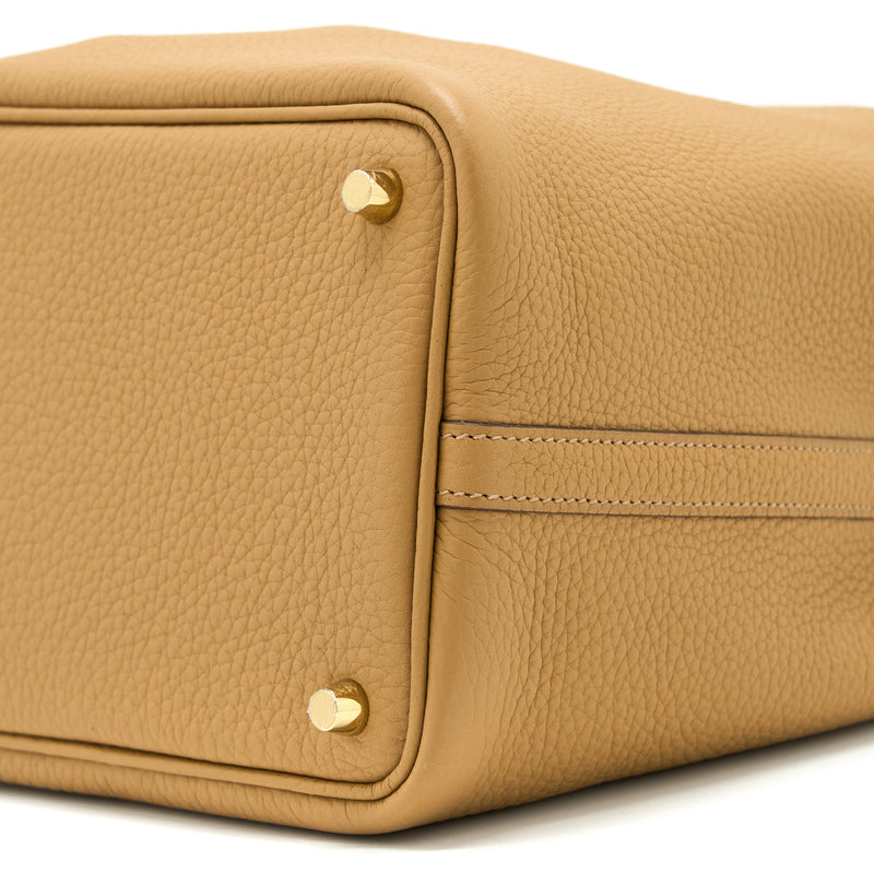 Hermes Picotin 18 Lock Bag Clemence Biscuit GHW Stamp Z