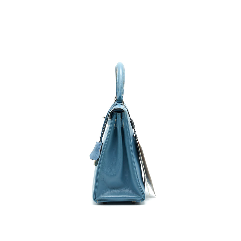 Hermes Vintage Kelly 28 Blue Jean Epsom in SHW stamp B in Square