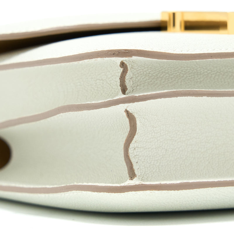 Hermes Mini Constance Chèvre Mysore Mushroom/Biscuit GHW Stamp U (New Version)