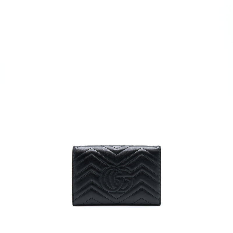 Gucci Marmont Wallet On Chain Black GHW