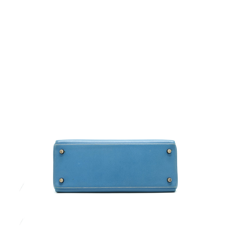 Hermes Vintage Kelly 28 Blue Jean Epsom in SHW stamp B in Square