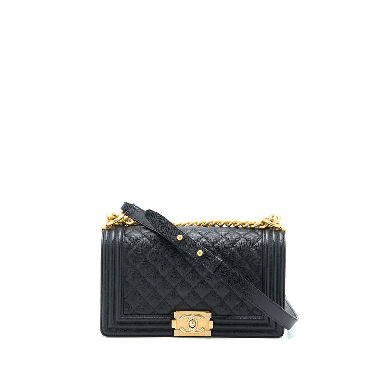 Chanel Medium Boy Bag Caviar Black GHW