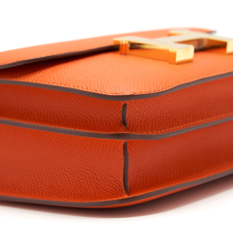 Hermes Mini Constance Epsom 9J Feu GHW Stamp D