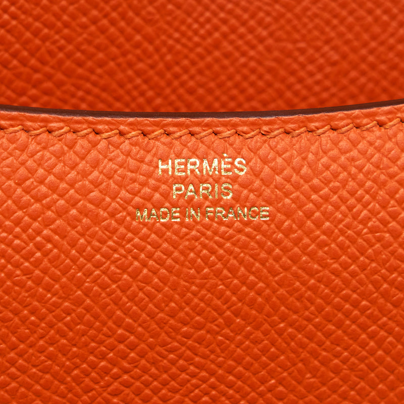 Hermes Mini Constance Epsom 9J Feu GHW Stamp D