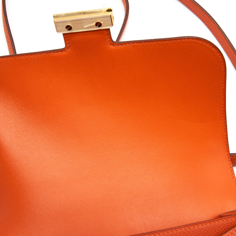 Hermes Mini Constance Epsom 9J Feu GHW Stamp D
