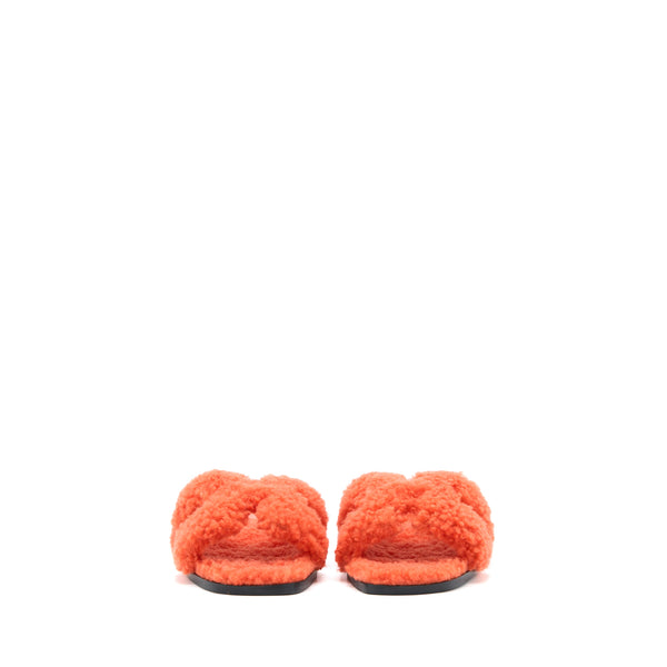 Hermes Size 38.5 Famme Oran Sandal H5 Orange