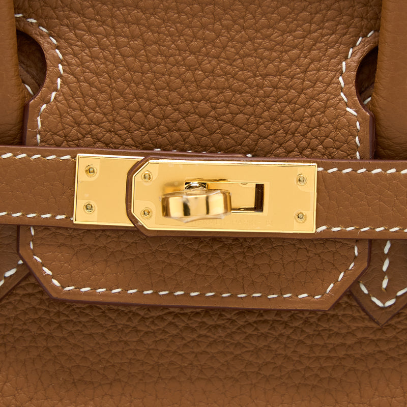 Hermes birkin 25 Togo Gold with GHW Stamp U