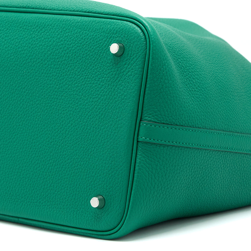 Hermes Picotin 22 Lock Bag Clemence U4 Vert Vertigo SHW Stamp D