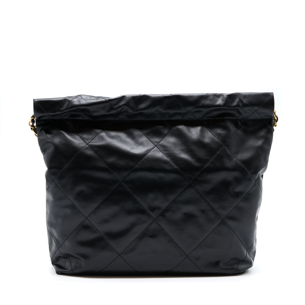 Chanel Small 22 Bag white letter Shiny Calfskin GHW (Microchip)
