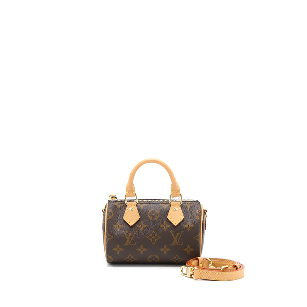 Louis Vuitton Nano Speedy Monogram Canvas GHW (New Version)