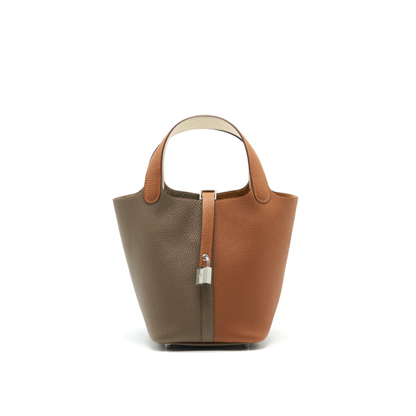 Hermes picotin 18 Lock bag Gold/ Etoupe/ Nata SHW stamp Z