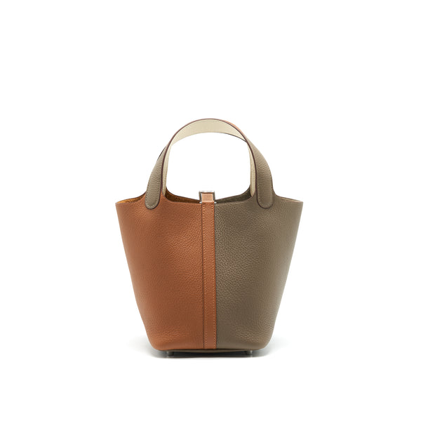 Hermes picotin 18 Lock bag Gold/ Etoupe/ Nata SHW stamp Z